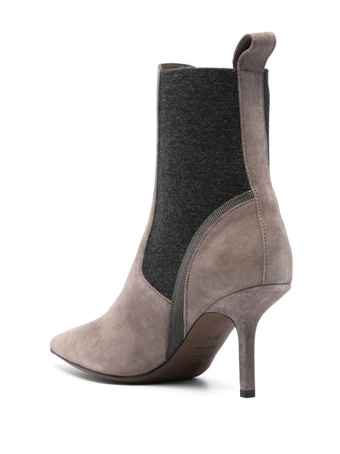 Monili chain-detail leather 85mm boots